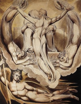 William Blake Painting - Cristo como redentor del hombre Romanticismo Edad romántica William Blake